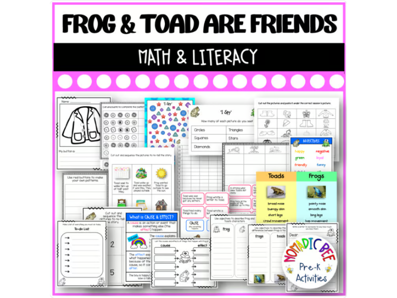 Frog and Toad are Friends Activities