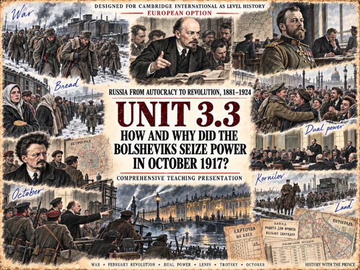 Bolshevik Seizure of Power, October 1917 | Cambridge AS Level History 9489 | Unit 3.3