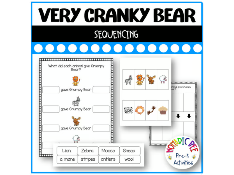 The Very Cranky Bear Activities - Sequencing