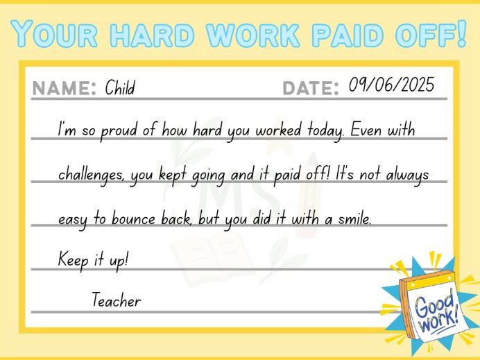 Praise cards - Resilience pack