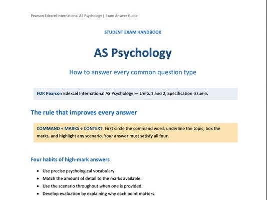 IAS Edexcel Psychology