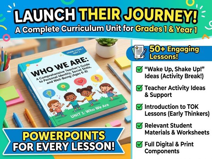 PYP Grade 1 'Who We Are' Unit Workbook | Identity, Manners, Hygiene & Well-Being