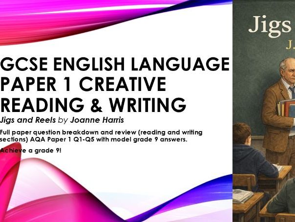 AQA GCSE English Language Paper 1 Jigs & Reels Joanne Harris Creative reading & writing Q1-5 Grade 9