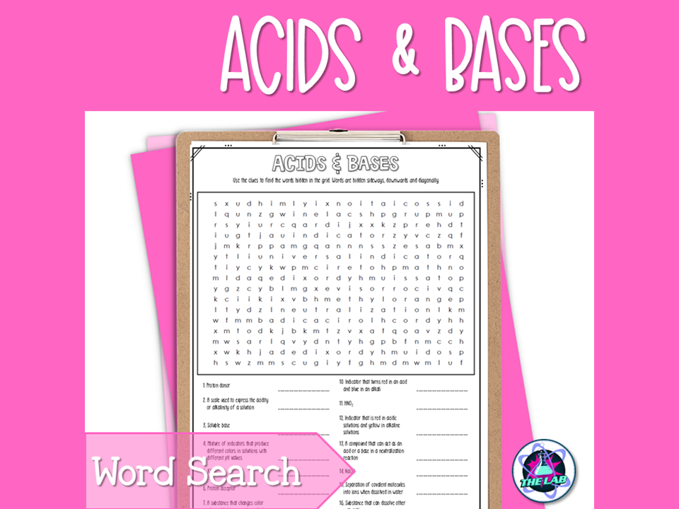 Acids and Bases Word Search