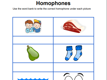 Homophones