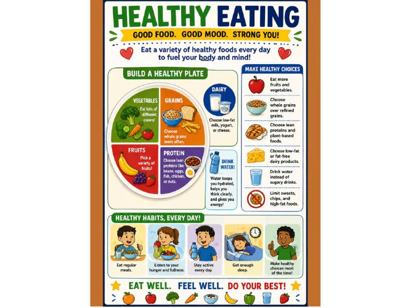 Healthy Eating Classroom 18"x24" Poster