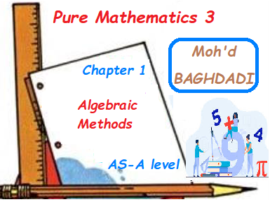 Chapter 1-P3-Algebraic Methods