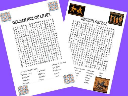 Key Stage 2 Word Searches