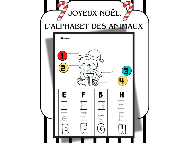 Animal Alphabet – Letter Writing & Coloring