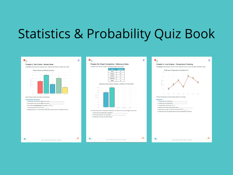 Statistics & Probability Quiz Book
