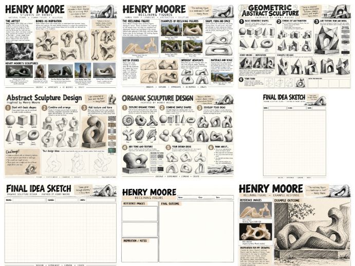 Henry Moore Inspired: Reclining Figures & Organic Forms