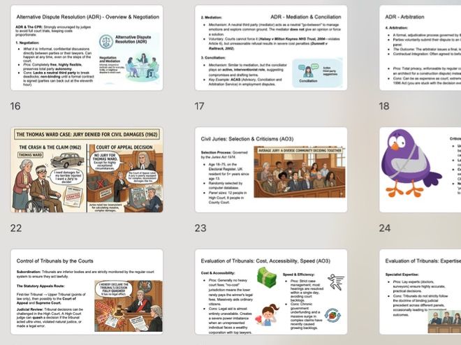 A-Level Law: PowerPoint Civil Court, ADR & Tribunals (WJEC/Eduqas/OCR/AQA)