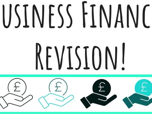BTEC First Award in Business - Level 1/2 - Unit 2 Finance - Revision Resource (3 hours worth)