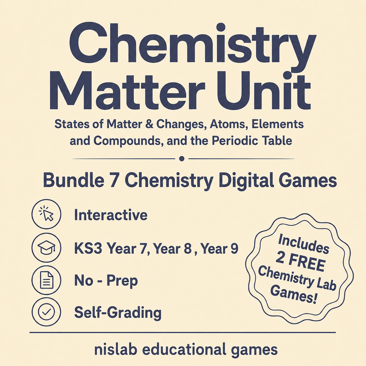 KS3 Chemistry Matter Unit Interactive Games Bundle