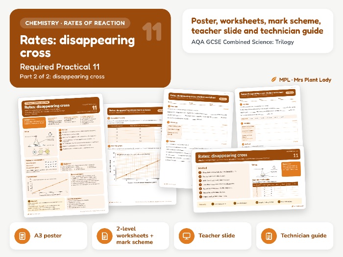 Rates of Reaction Disappearing cross RP11a Resources - AQA GCSE Combined Science Trilogy