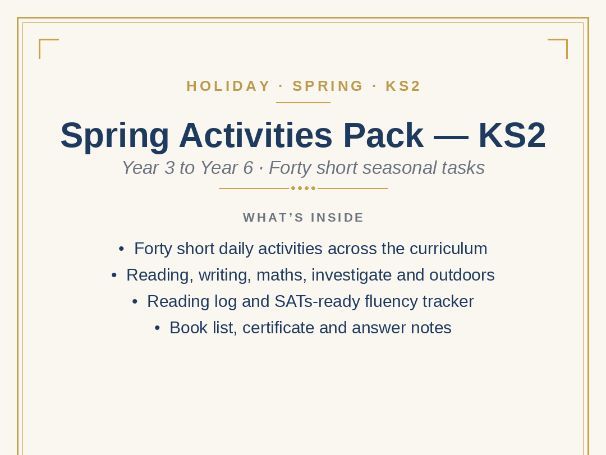 Spring Activity Pack KS2