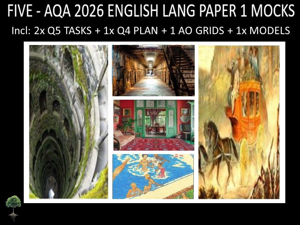 FIVE - AQA PAPER 1 | 2026 FULL MOCKS | Q5 TASKS | Q4 PLAN |AO GRIDS | MODELS