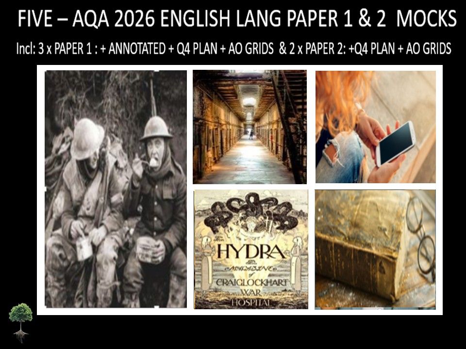 FIVE - AQA PAPER 1 & 2 | 2026 FULL MOCKS | ANNOTATED | Q4 PLAN | AO GRIDS