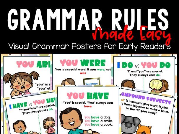 Grammar Rules Made Easy | Visual Grammar Posters for Early Learners