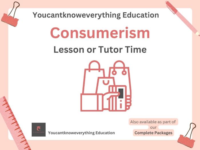 Consumerism Money PSHE
