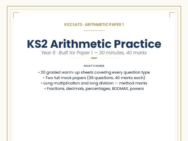 KS2 SATs Arithmetic Practice