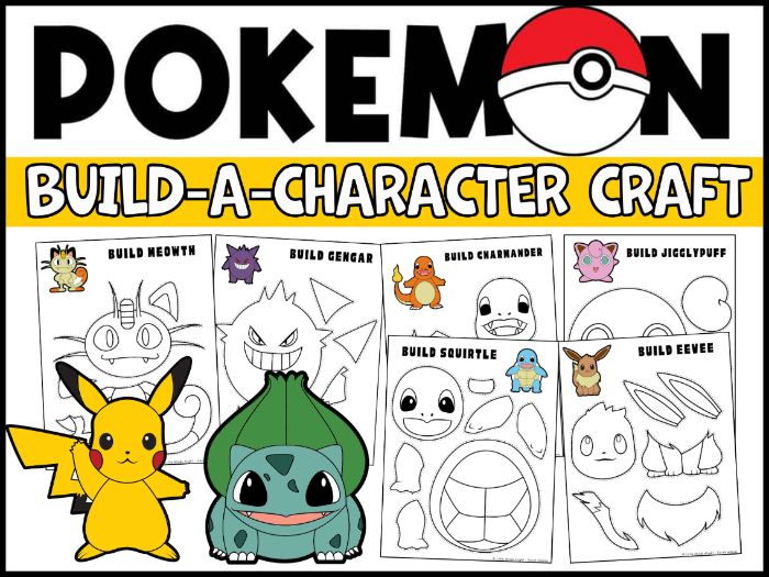Pokémon Characters Craft Kit | 10 Cut & Paste Activities