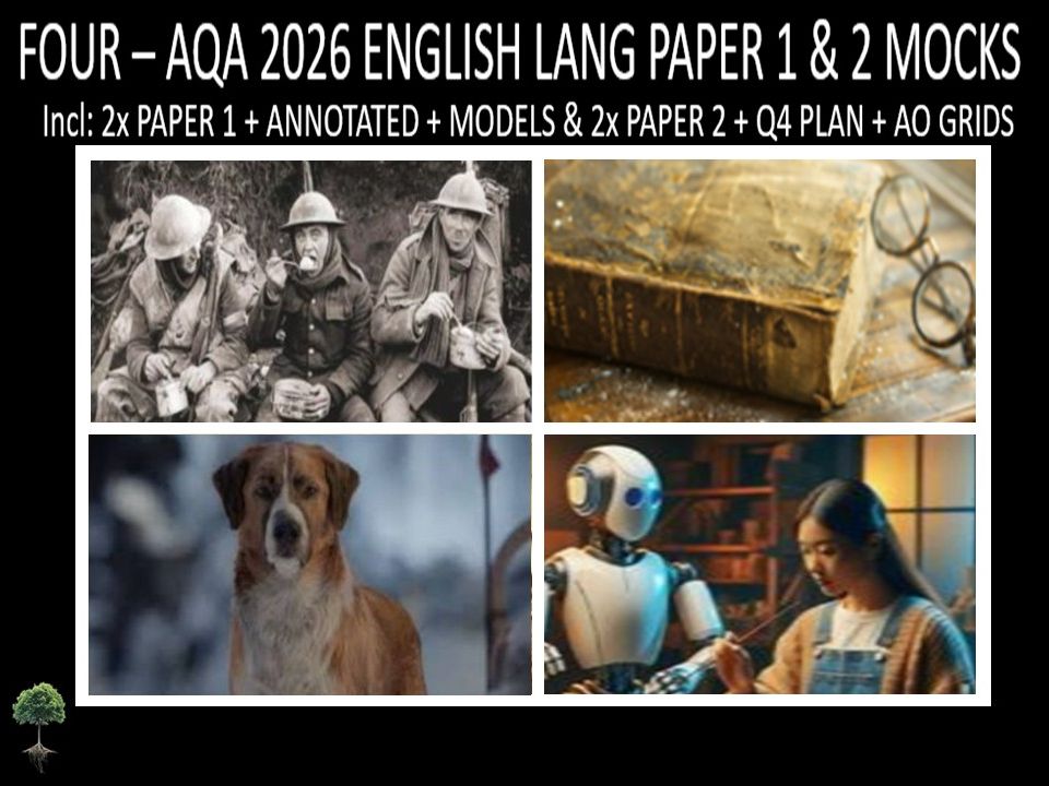 FOUR - AQA PAPER 1 & 2 | 2026 FULL MOCKS | ANNOTATED | Q4 PLAN | AO GRIDS | MODELS