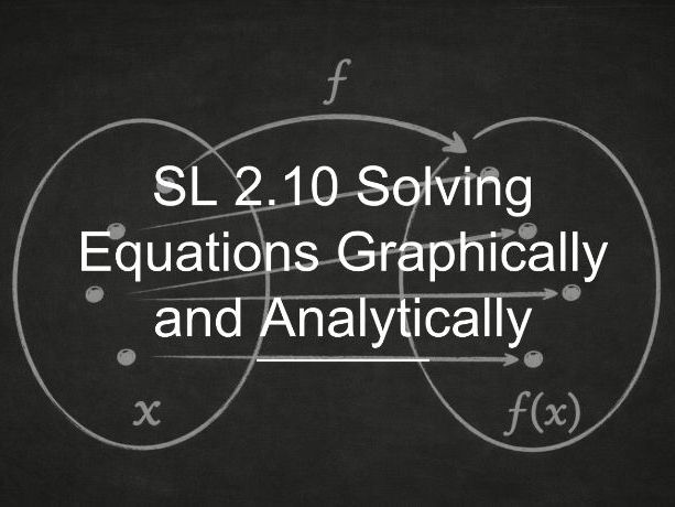 IB Maths AA SL 2.10 - Solving Equations Graphically and Analytically