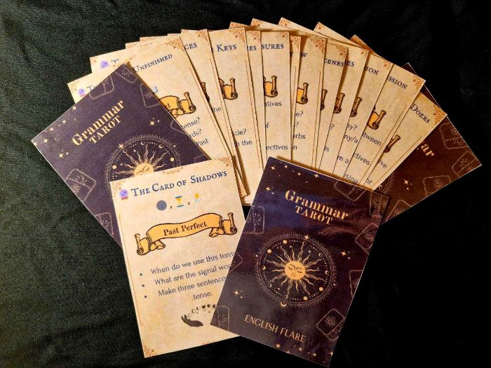 Tarot Grammar Review – Back-to-School ESL Game (A2–B1)