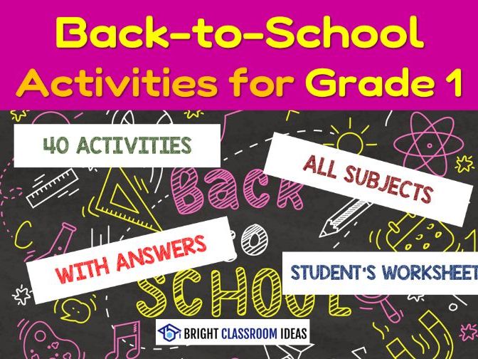 Back-to-School Activities for Grade 1