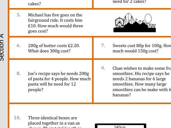 Proportion - Y6 Introduction - Differentiated