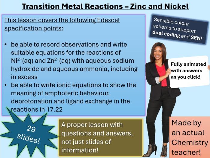 Transition Metal Reactions | Zinc and Nickel (click for video preview)