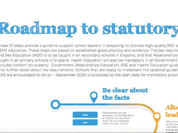 Roadmap to statutory RSE - from Sex Education Forum and PSHE Association