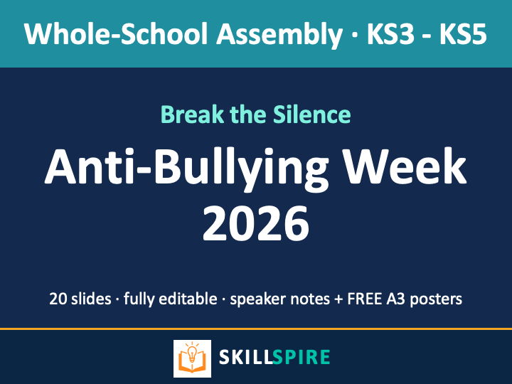Anti-Bullying Week 2026 Assembly | Break the Silence | KS3–KS5 | 20 Slides + Full Speaker Notes