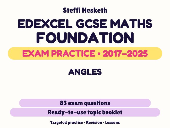 Edexcel GCSE Maths Foundation: Angles Exam Questions | 2017-2025