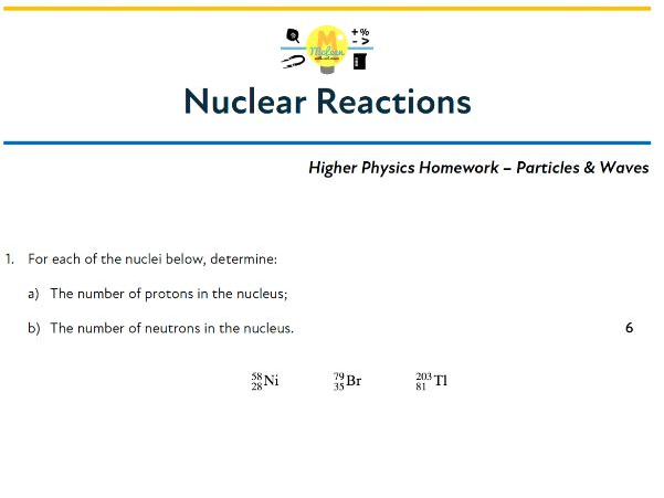 Nuclear Reactions Questions
