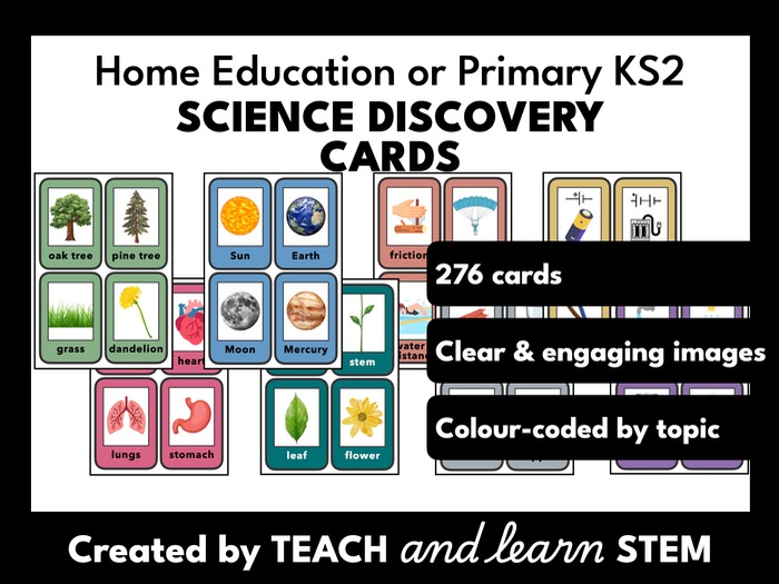 Science Discovery Cards | Home Education | Primary Key Stage 2 | Science Vocabulary