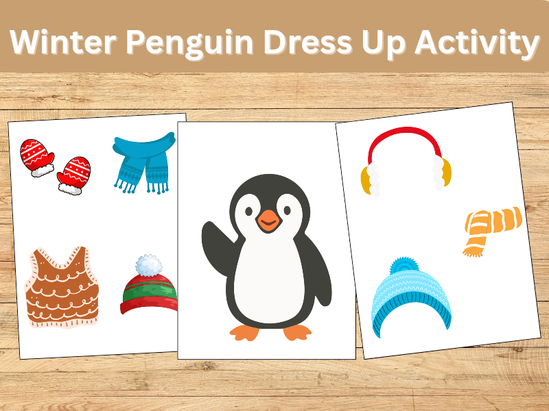 Winter Penguin Dress Up Activity