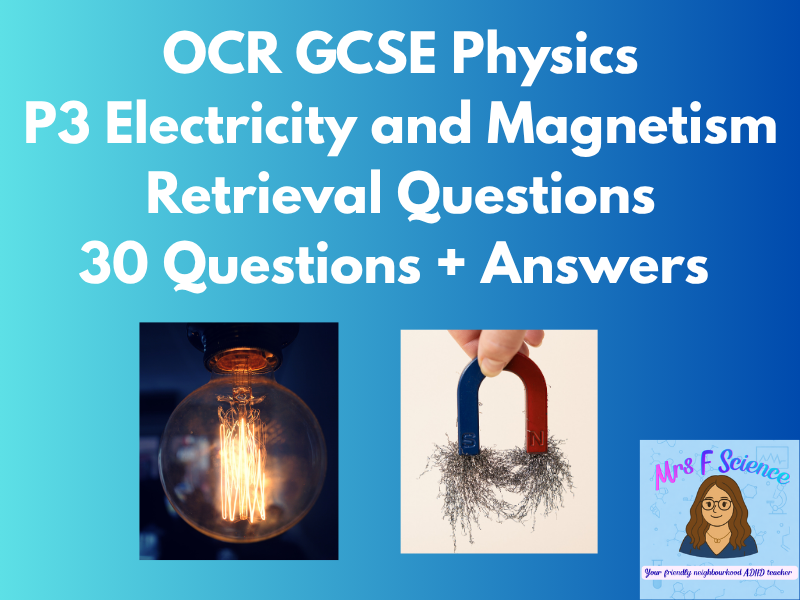 OCR GCSE Physics P3 Retrieval Practice: Electricity, Circuits, and Magnetism pdf with answers