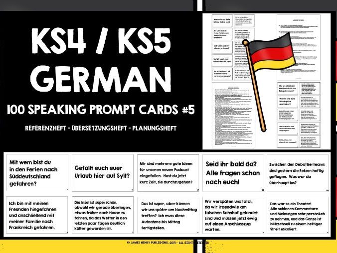 GERMAN SPEAKING PRACTICE CARDS #5