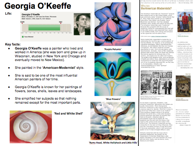 Georgia O'Keeffe Project KS3