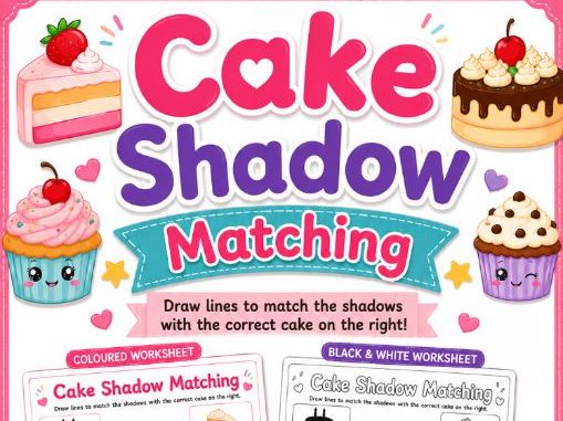 Cake Shadow Matching – A Sweet Learning Activity!