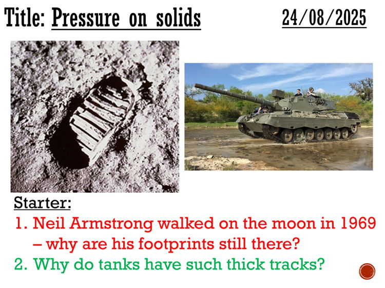 Pressure on solids - complete lesson (KS3)
