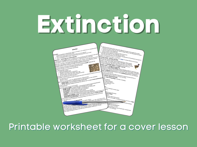 Extinction KS3 Cover Lesson