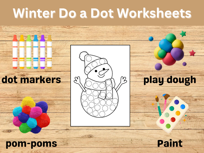 Winter Do a Dot Worksheets