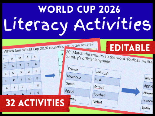World Cup 2026 Literacy Activities
