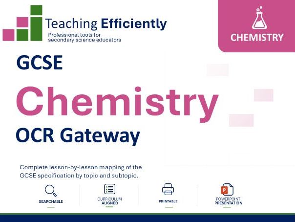 GCSE Chemistry OCR Gateway Learning Journey