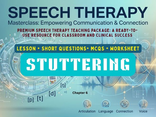 Stuttering Complete Speech Therapy Study Pack | Lesson, MCQs, Diagnosis, Therapy Strategies