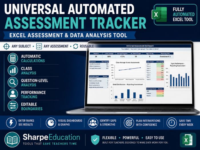 Universal Automated Assessment Tracker | Excel