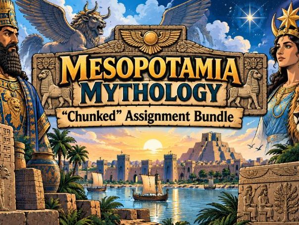 Mesopotamia Mythology "Chunked" Assignment Bundle (23 Assignments)